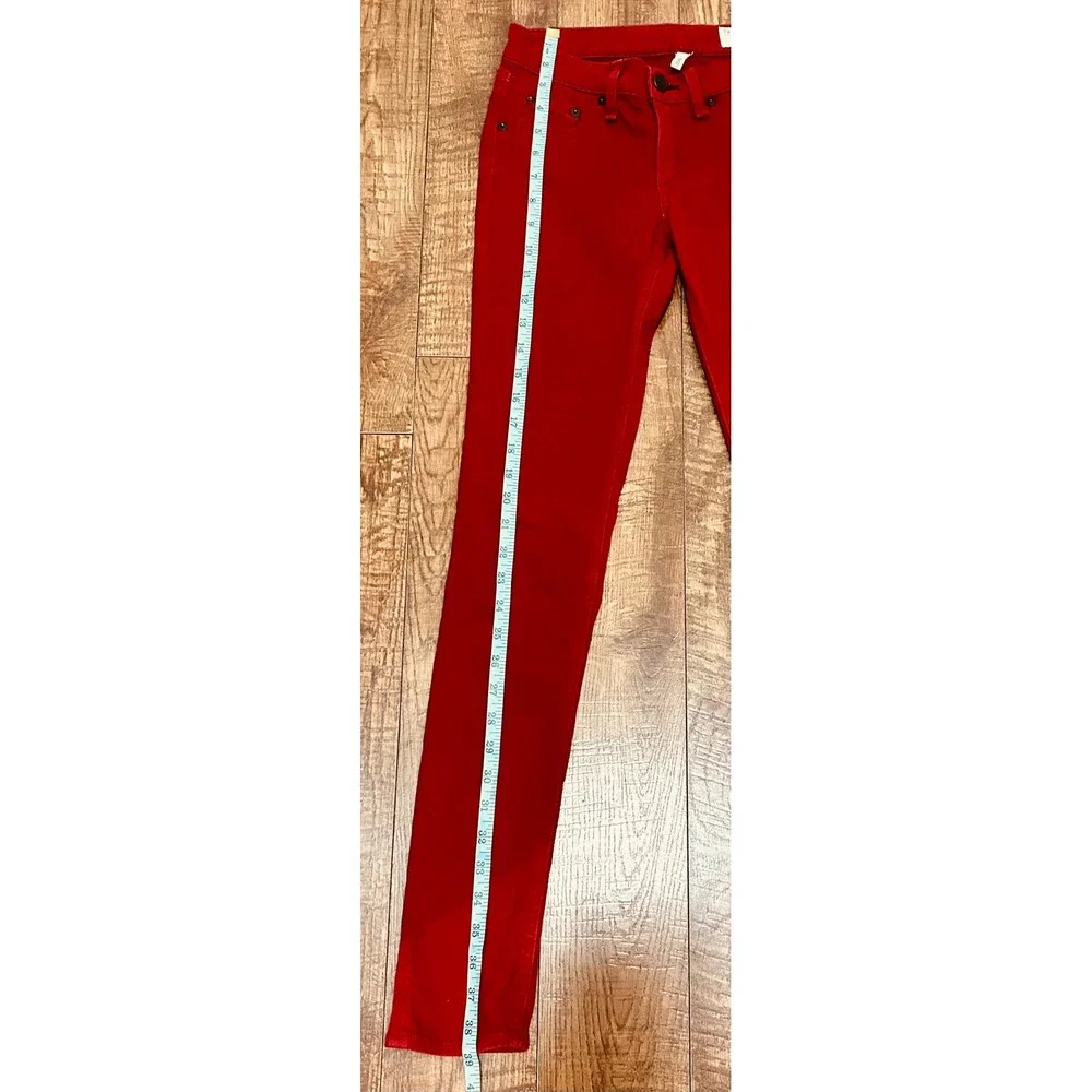Rag & Bone Legging Jean for Bergdorf Goodman Red Skinny Pants Womens Size‎ 24